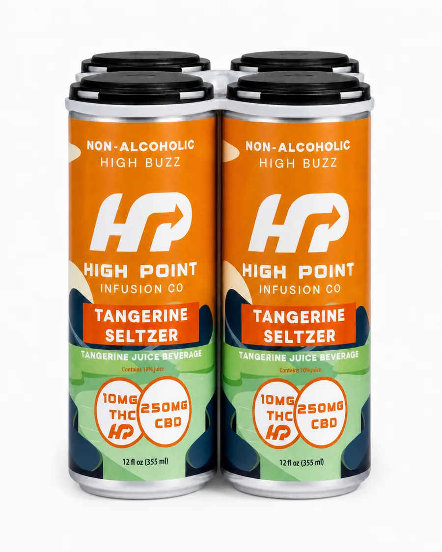 Tangerine Seltzer – High Buzz (10mg THC)